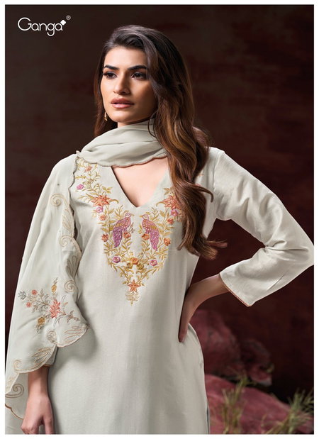 Amvi 3153 A And B By Ganga Premium Pure Bemberg Titan Top Bottom With Dupatta Wholesale Suppliers In India